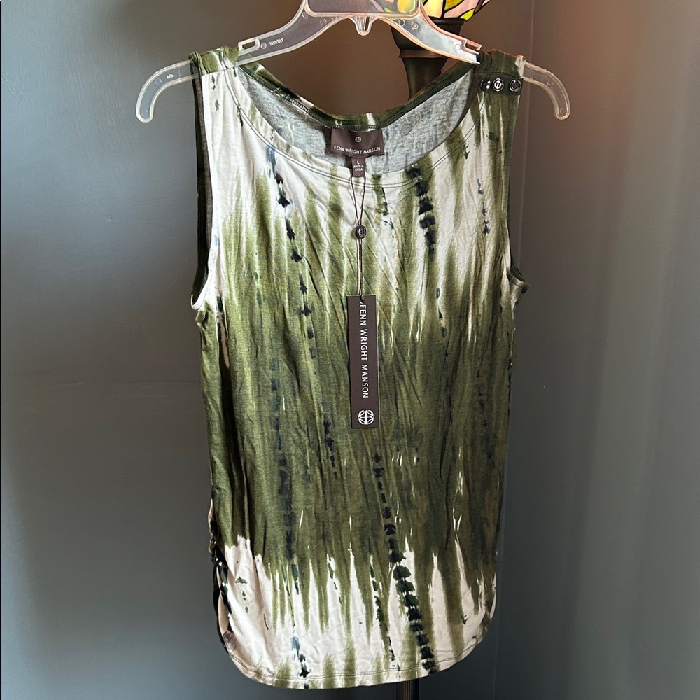 Fenn Wright Manson Olive Brushstroke Tank Top